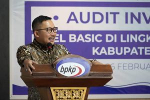 Bupati Banggai saat menyampaikan sambutannya.