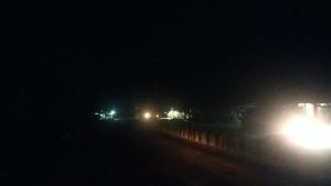 Kondisi Gelap Gulita karena PJU Padam.