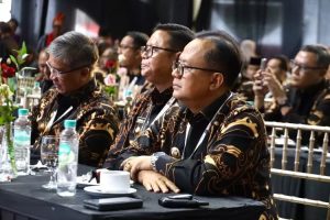 Pj Walikota Bekasi, saat menghadiri acara Rakernas ke XVII Apeksi