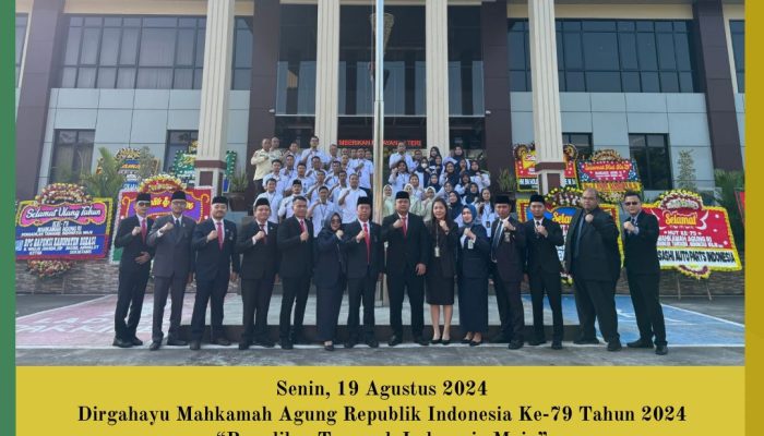 Pengadilan Negeri Cikarang Gelar Upacara HUT Mahkamah Agung RI ke 79