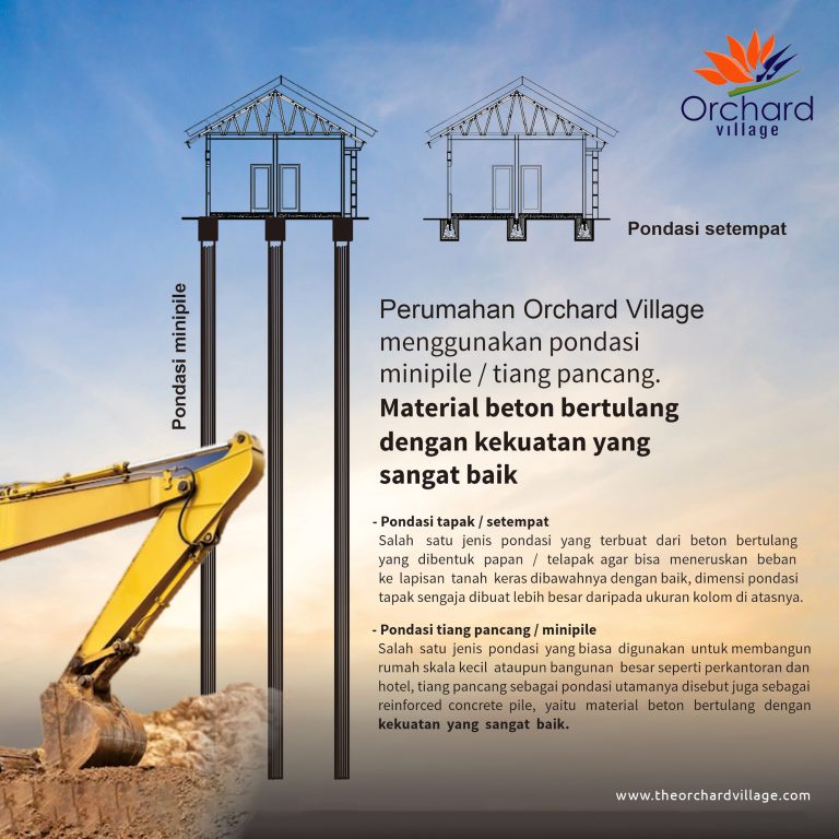 The Orchard Village Bekasi, Hunian Ideal untuk Kaum Milenial Wujudkan Rumah Impian 2 02 Pondasi Tiang Pancang 768x768 1