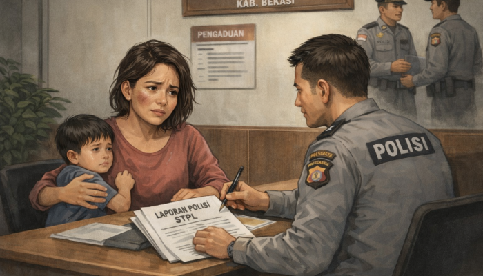 Ilustrasi pelaporan dugaan peristiwa hukum